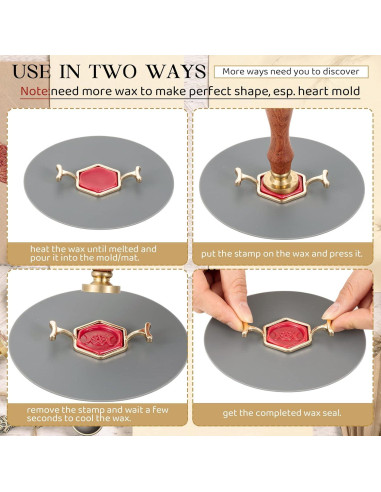 Kit de Sello de Cera Tessco 12 Piezas con Alfombrilla de Silicona