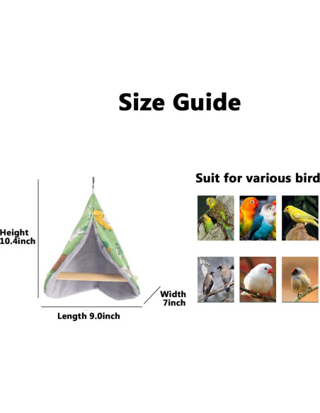 Manta de Cama para Aves FLAdorepet Nido de Loro Verde