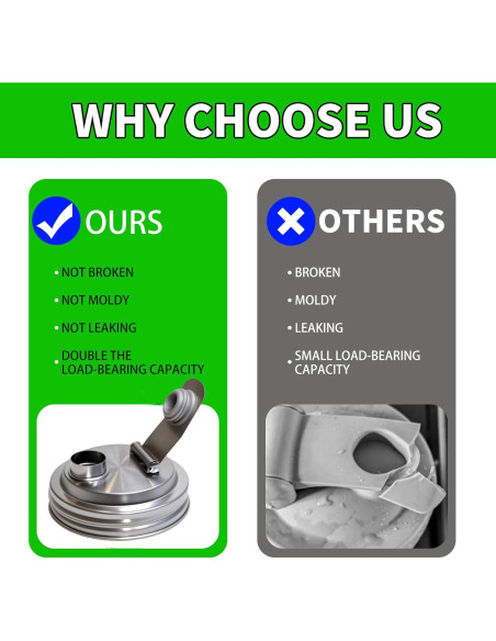 Tapa de boca ancha para frascos Mason Genérico 2 unidades acero inoxidable