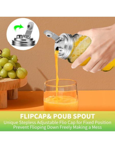 Tapa de boca ancha para frascos Mason Genérico 2 unidades acero inoxidable