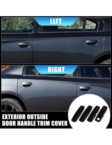 Cubierta de Manija Exterior X AUTOHAUX para Dodge Charger 2011-2021