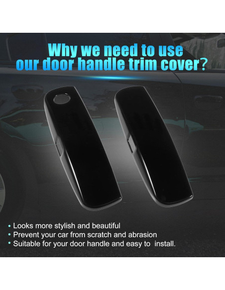 Cubierta de Manija Exterior X AUTOHAUX para Dodge Charger 2011-2021