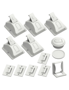 4 Cerraduras Magnéticas para Gabinetes iLulala con Adhesivo 3M