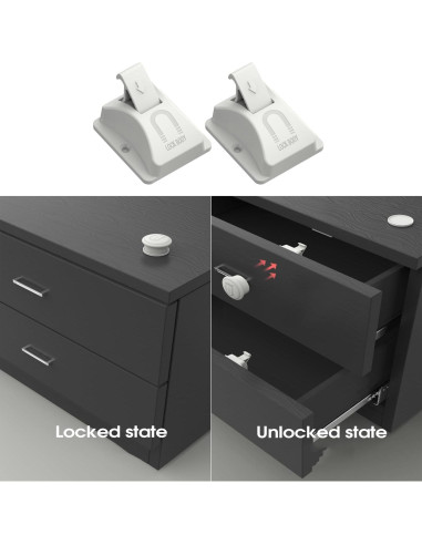 4 Cerraduras Magnéticas para Gabinetes iLulala con Adhesivo 3M