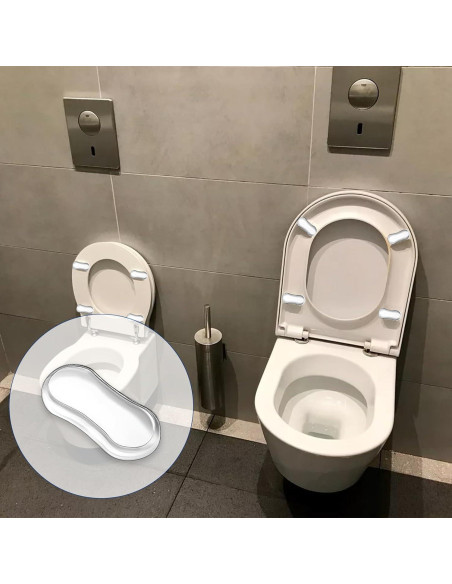 20 Amortiguadores de Asiento de Inodoro Salbsever PU Transparentes