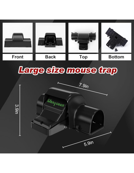 Trampa Reutilizable para Ratas y Ardillas Wanqueen - Doble Entrada, Eficiente y Humana