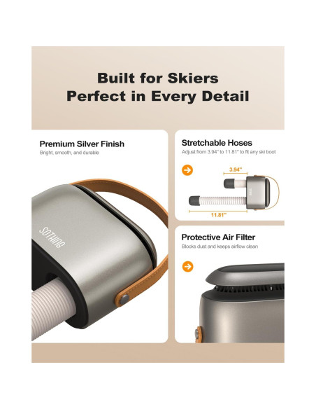 Secador de Botas SOTHING DSHJ-S-2101 95W 3 Niveles Calor