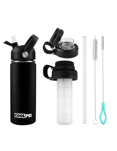 Botella de Agua Aislada Coolpei 532ml con Infusor de Té