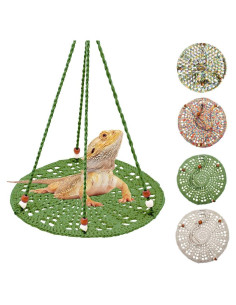 Hamaca Colgante para Reptiles WEVONIGU 43x25 cm Verde
