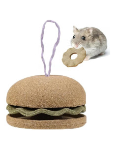 Juguete para hámster hamburguesa Dbeans con heno Timothy