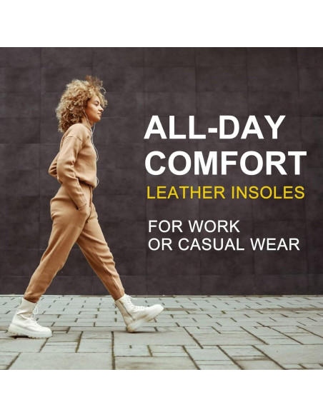 Plantillas de Cuero para Mujeres CCSOFTIME Talla 11 Verde