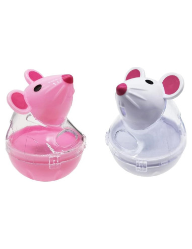 Bola de Comida Lenta para Gatos DOYIFUN - 2 Piezas Rosa