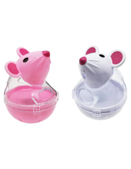 Bola de Comida Lenta para Gatos DOYIFUN - 2 Piezas Rosa