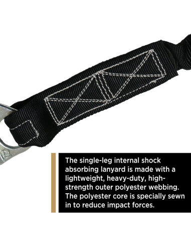 Cuerda de Seguridad AFP 1.83m con Absorción de Choque y Ganchos