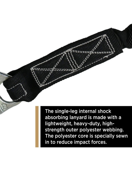 Cuerda de Seguridad AFP 1.83m con Absorción de Choque y Ganchos