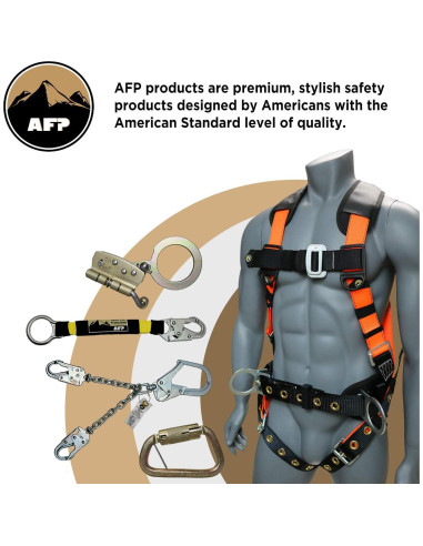 Cuerda de Seguridad AFP 1.83m con Absorción de Choque y Ganchos