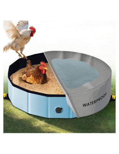 Bañera de Polvo para Pollos Starotatess 81 cm Plegable