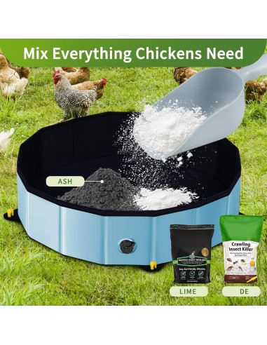 Bañera de Polvo para Pollos Starotatess 81 cm Plegable