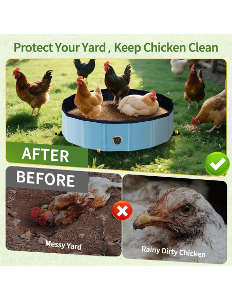 Bañera de Polvo para Pollos Starotatess 81 cm Plegable