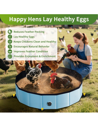 Bañera de Polvo para Pollos Starotatess 81 cm Plegable