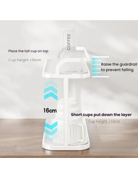 Soporte para Secar Botellas HZBL-LP Doble Capa 32x12.7x20.3cm