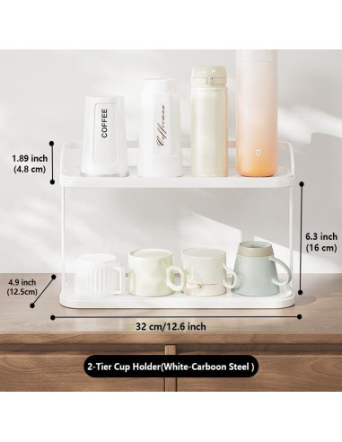 Soporte para Secar Botellas HZBL-LP Doble Capa 32x12.7x20.3cm