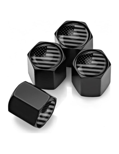 Tapas de Válvula de Neumático AUKEPO con Bandera Americana, 4 Pzas