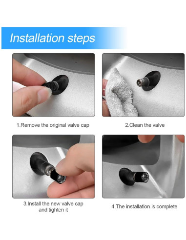 Tapas de Válvula de Neumático AUKEPO con Bandera Americana, 4 Pzas