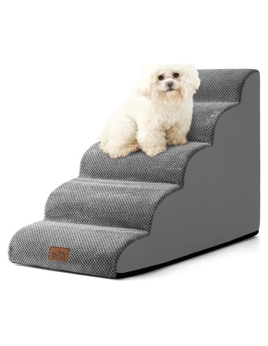 Escalera para Perros Cozy Kiss 5 Escalones Gris 83.8x39.9x57.4 cm