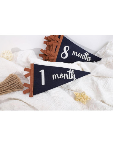 Bandera de Hitos Mensuales para Bebés Agkvw 1 a 12 Meses