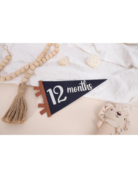 Bandera de Hitos Mensuales para Bebés Agkvw 1 a 12 Meses