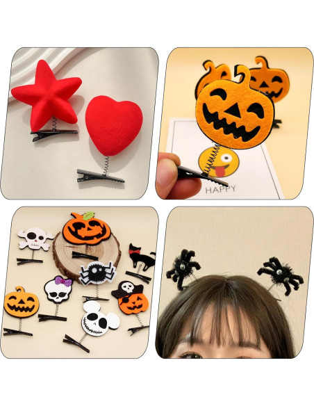 50 Clips de Pelo de Metal Negro Bremorou para DIY 4x3.4cm