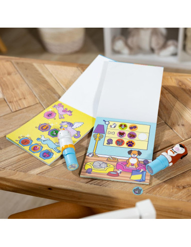 Melissa & Doug Sticker Wow! Paquete Perro y Unicornio 2 Cuadernos 600 Pegatinas