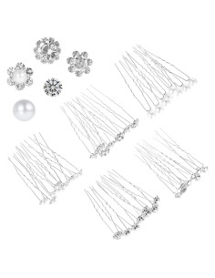 Paquete de 40 Horquillas de Perlas Yolev - Accesorios de Novia 6 cm