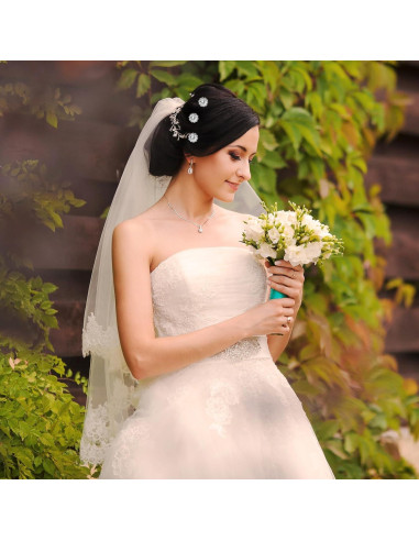 Paquete de 40 Horquillas de Perlas Yolev - Accesorios de Novia 6 cm