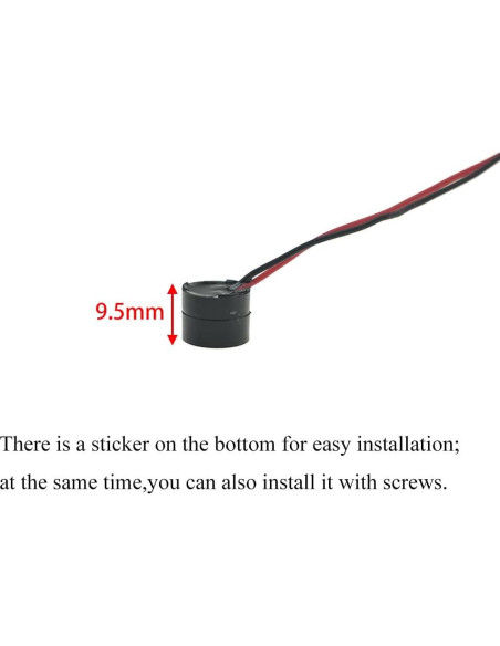 Buzzer Electrónico Hahiyo YMD-12095 5V DC 12x9.5mm 12 Piezas