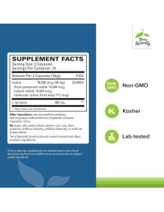 Suplemento Nutricional Terry Naturally Cuidado de Tiroides 60 Cápsulas 2