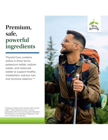 Suplemento Nutricional Terry Naturally Cuidado de Tiroides 60 Cápsulas