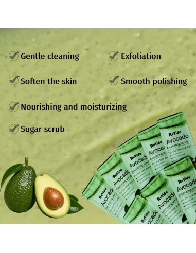 Exfoliante Corporal de Aguacate Retide - 20 Sachets de 10g