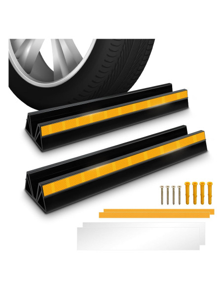 Tope de Rueda para Estacionamiento HOXWELL 2 Pcs 44.45 cm