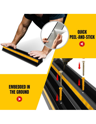 Tope de Rueda para Estacionamiento HOXWELL 2 Pcs 44.45 cm