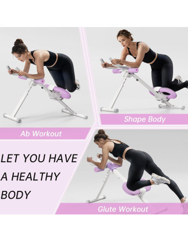 Máquina de Abdominales Seanlee Core Ajustable con Monitor LCD