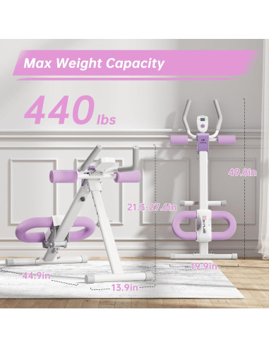 Máquina de Abdominales Seanlee Core Ajustable con Monitor LCD