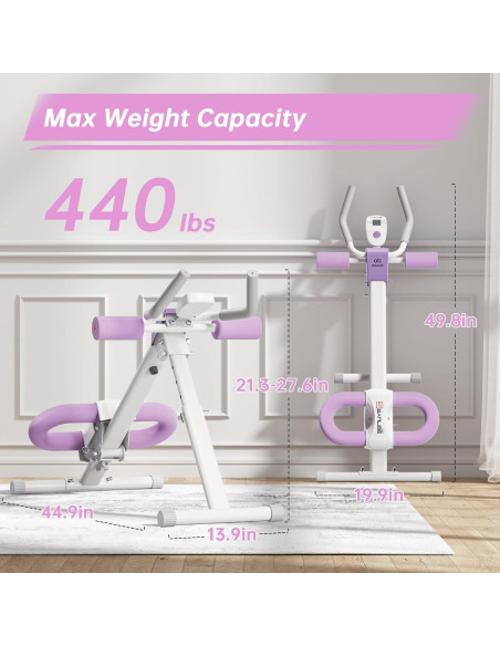 Máquina de Abdominales Seanlee Core Ajustable con Monitor LCD