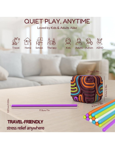 Cubo de Juguete Antiestrés YAVOUN 3D Silicona Burdeos 8.1 cm