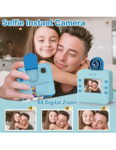 Cámara Instantánea Digital para Niños Nreonrick Azul 32GB 2