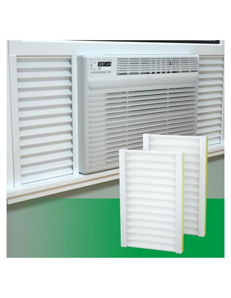 Panel Aislante de Aire Acondicionado SZZSAF 2 Piezas 5x5 cm Blanco