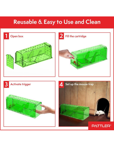Trampa Humana para Ratones PATTLER Verde - Paquete de 2