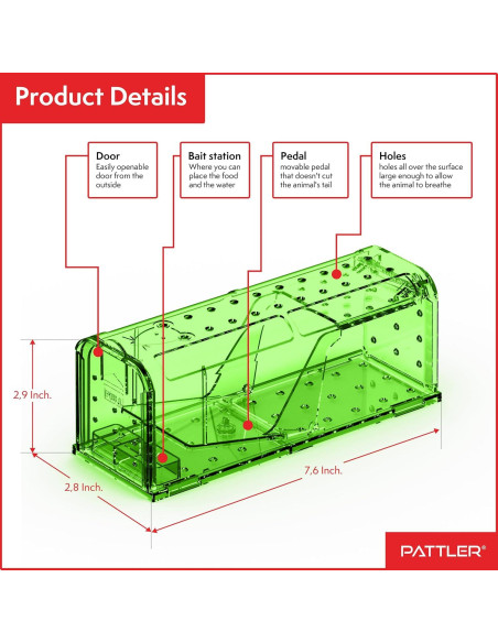 Trampa Humana para Ratones PATTLER Verde - Paquete de 2