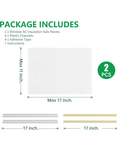 Panel Aislante de Aire Acondicionado SZZSAF 2 Piezas 5x5 cm Blanco